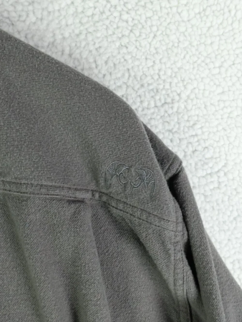 Kuiu Flannel Shirt Mens Extra Large Tall Gray Green Button Up Cotton Wool - Picture 4 of 10